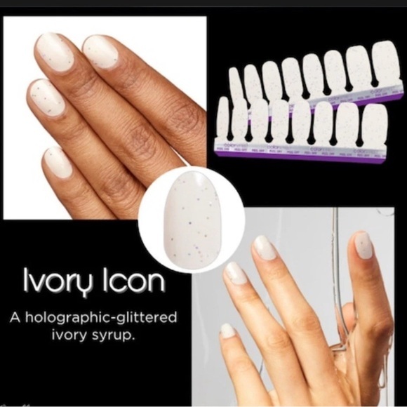 Color Street Other - Color Street Ivory Icon Nail Wraps